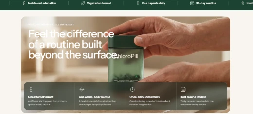 Product education banner — ChloroPill customization